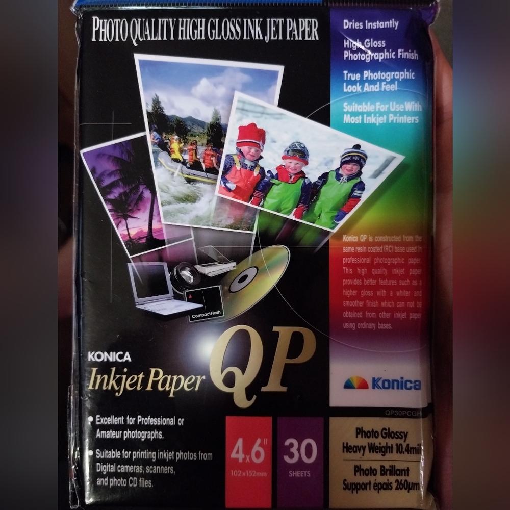Konica Inkjet Photo Paper 4x6 Glossy